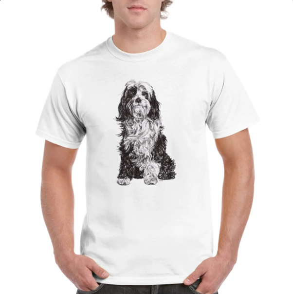 Tibetan Terrier t-shirt by Louisa Hill