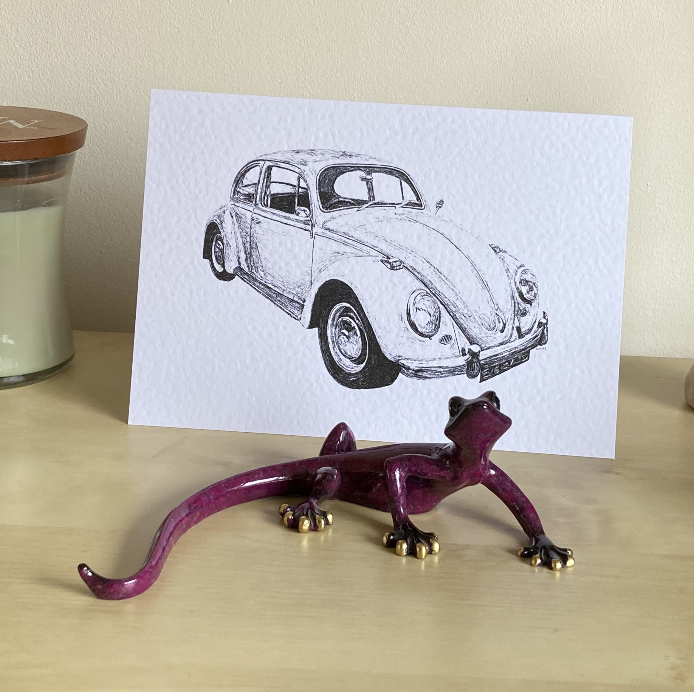 1967 VW Beetle Greetings Card