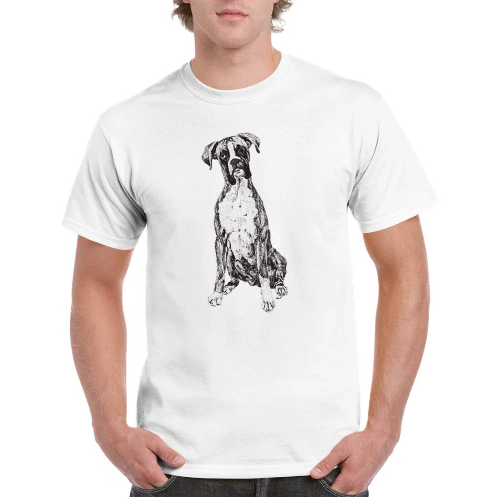 Boxer t-shirt by Louisa Hill