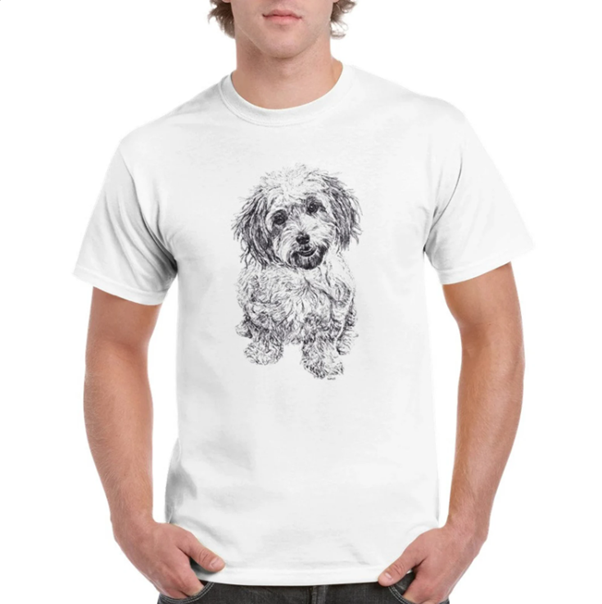 Cavachon t-shirt by Louisa Hill