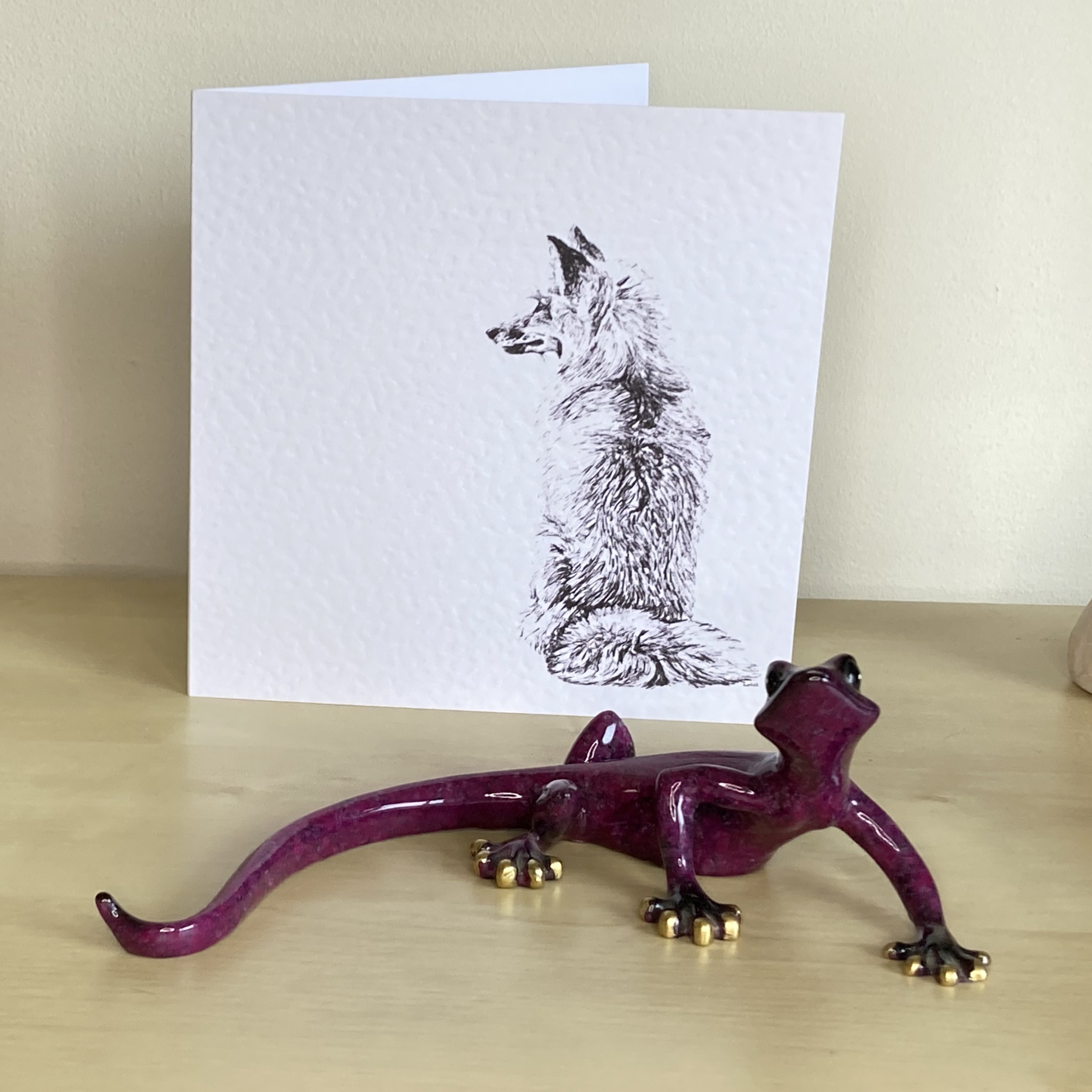 Fox 15cm greetings card by Louisa Hill