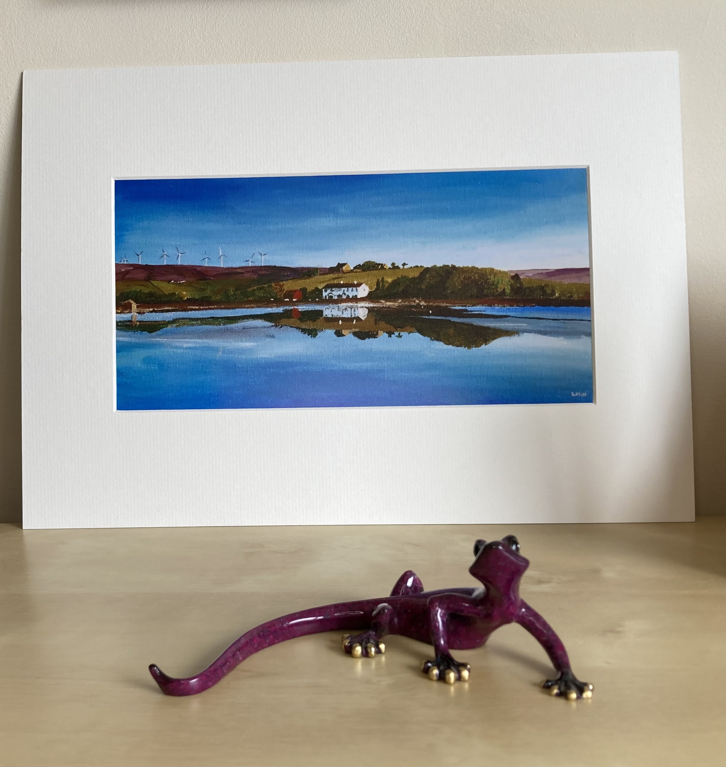 Hollingworth Lake Littleborough Print by Louisa Hill