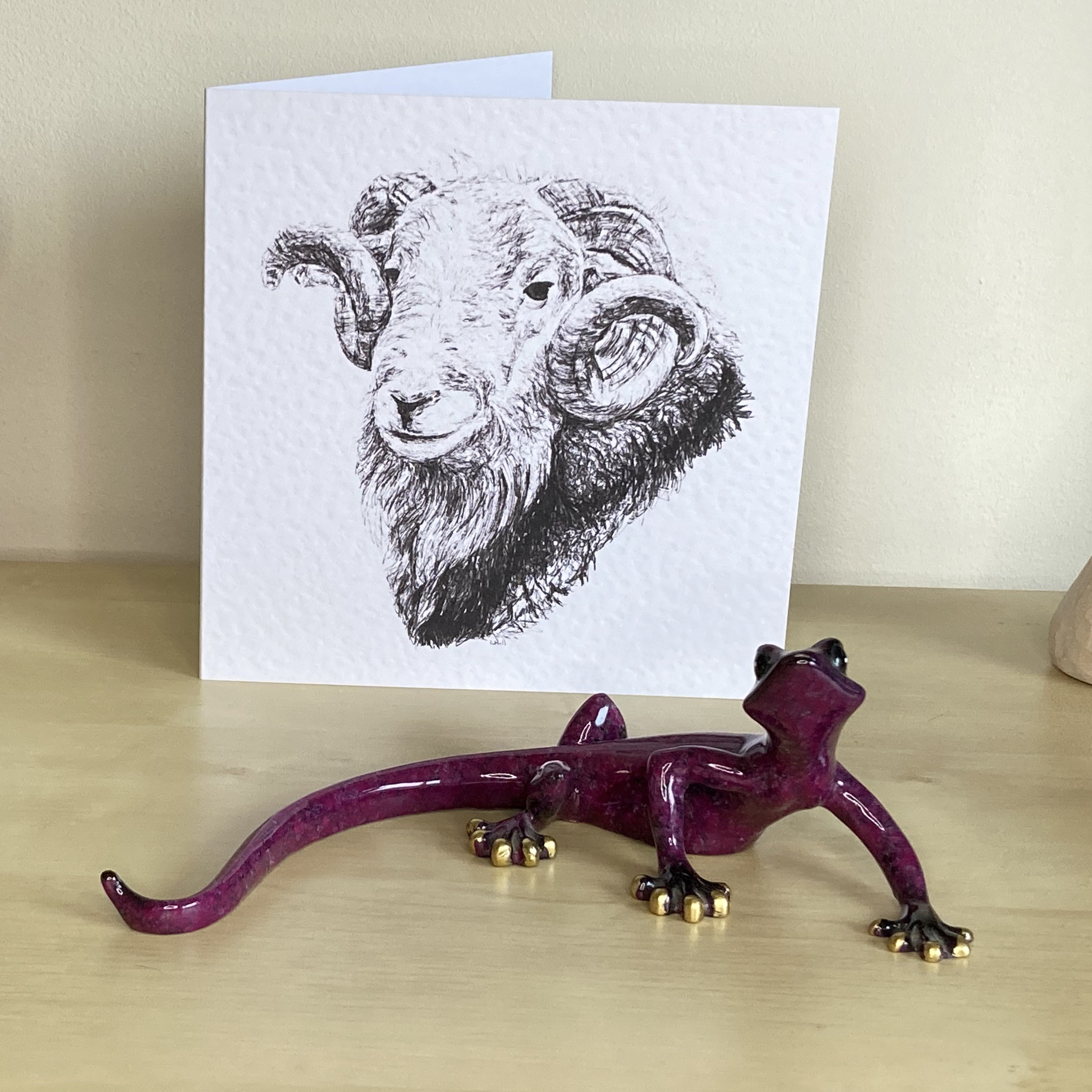 Herdwick 15cm greetings card by Louisa Hill