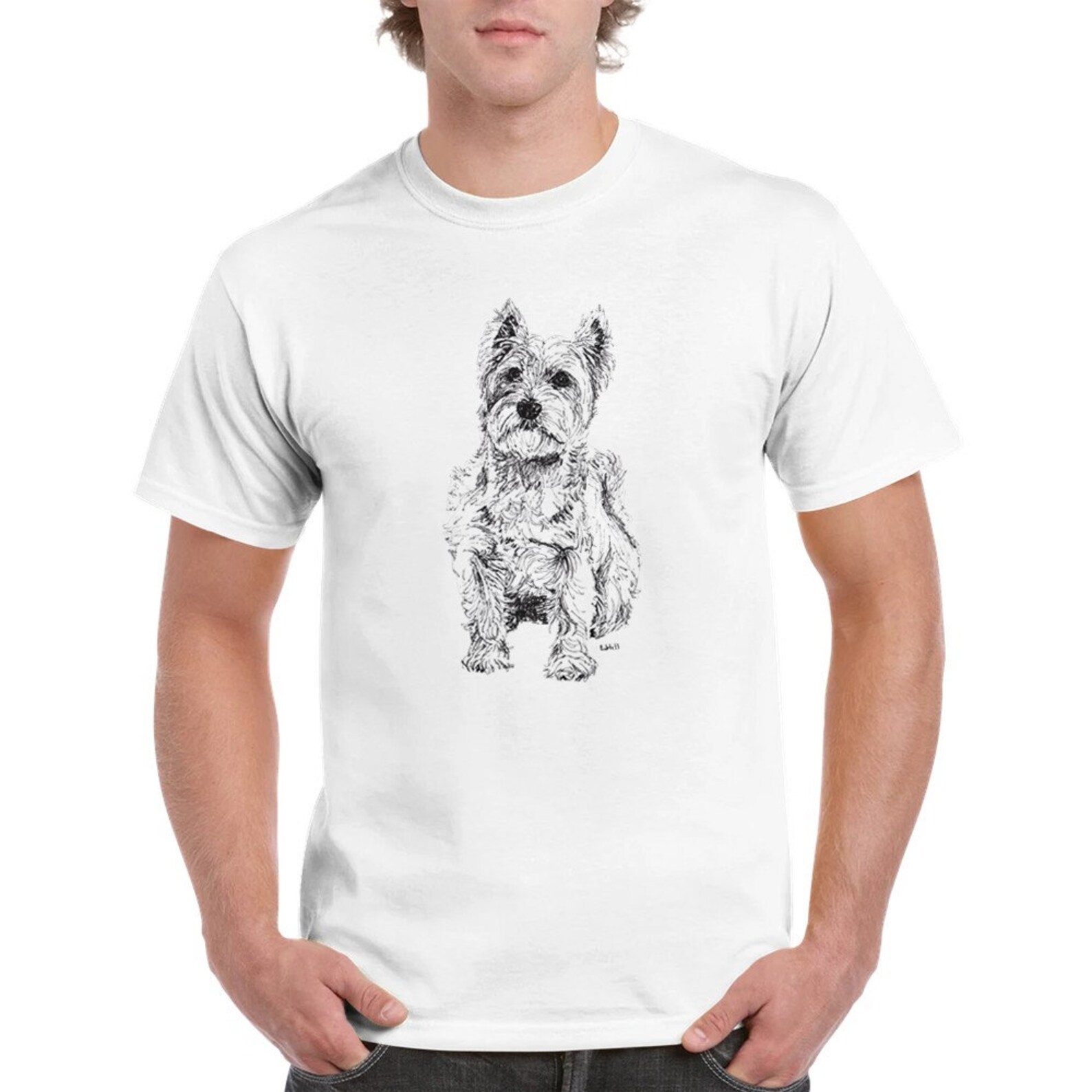 West Highland Terrier t-shirt by Louisa Hill