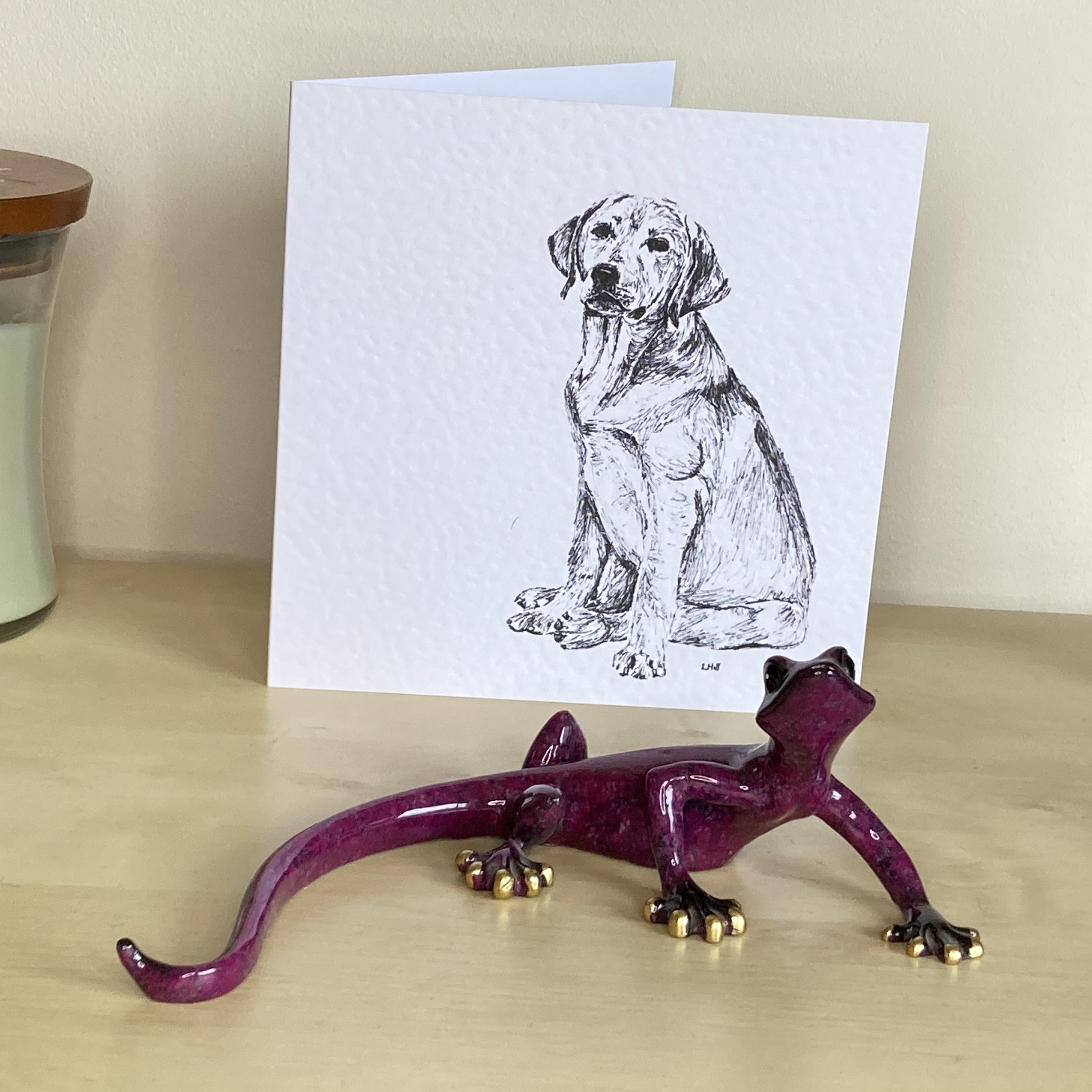 Labrador 15cm greetings card by Louisa Hill