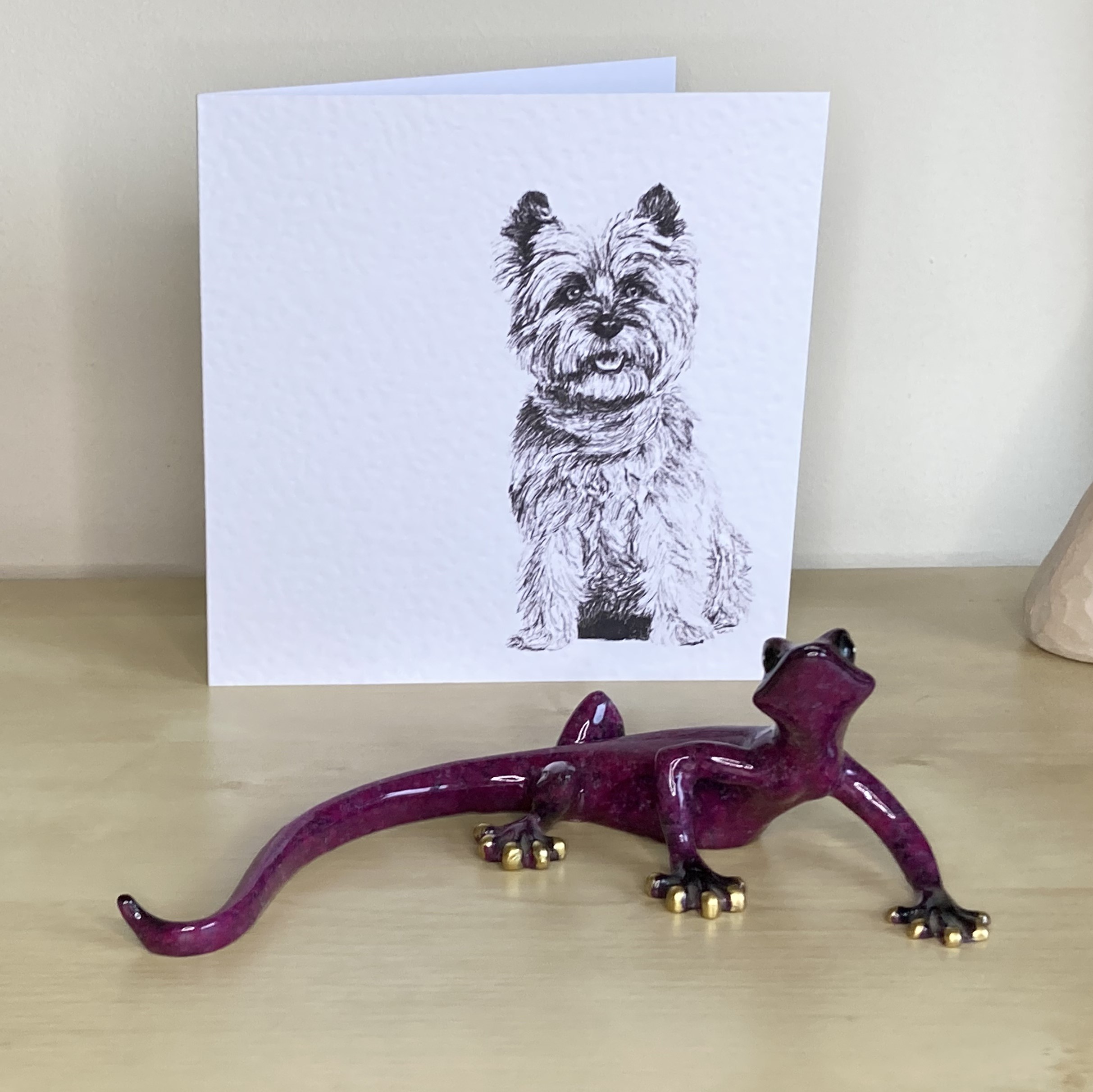 Cairn Terrier 15cm greetings card by Louisa Hill