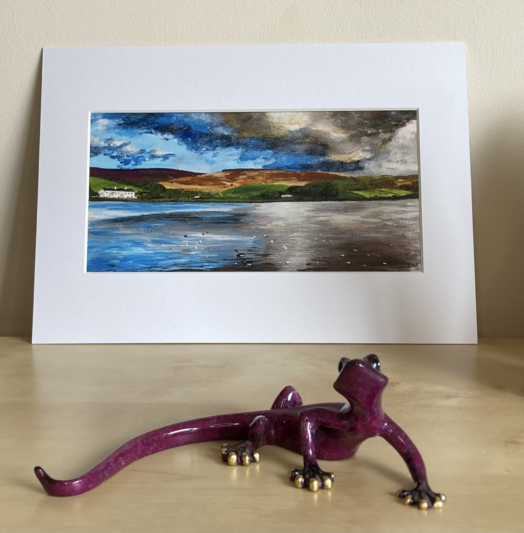 Hollingworth Lake Littleborough print from an acrylic painting by Louisa Hill