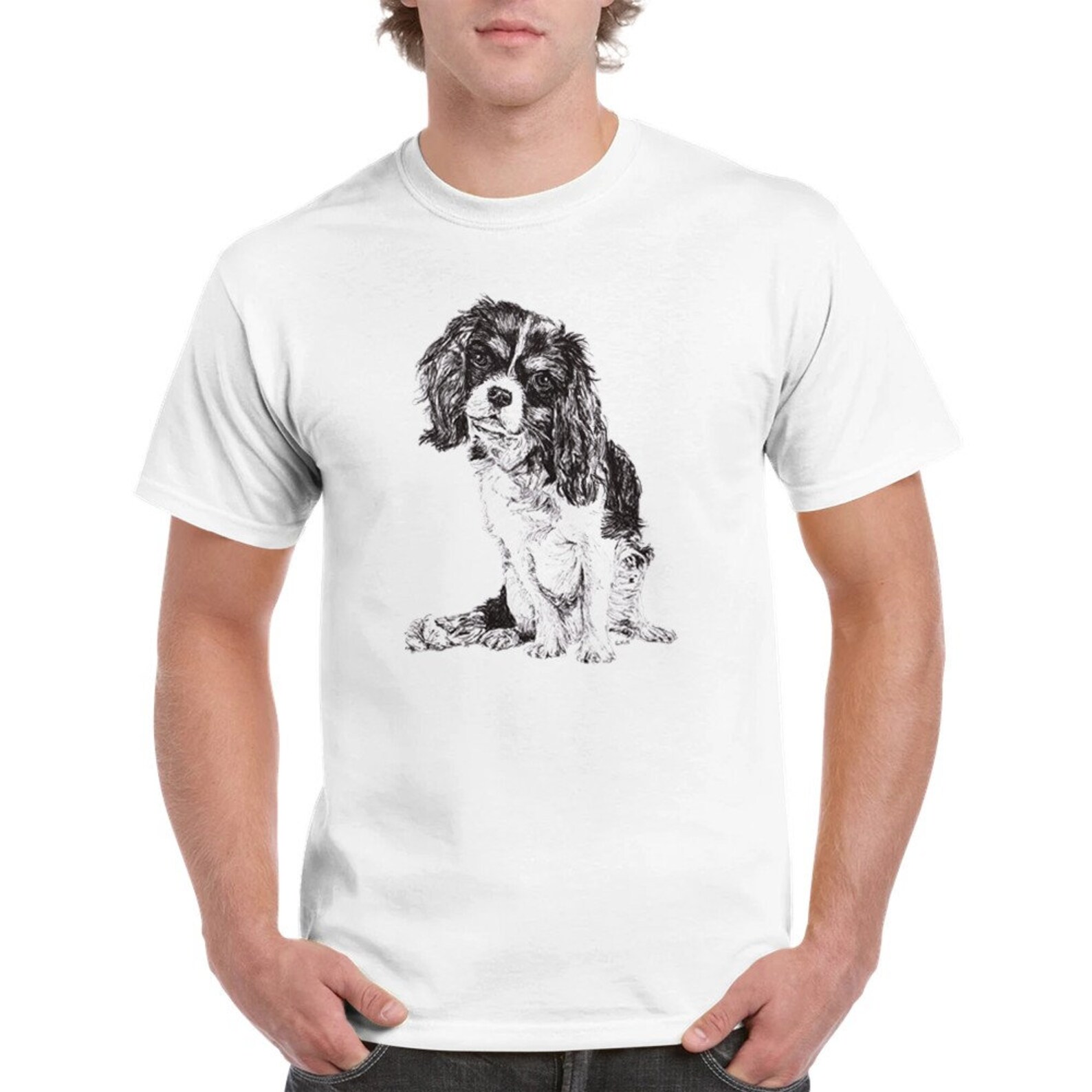 Cavalier King Charles Spaniel t-shirt by Louisa Hill