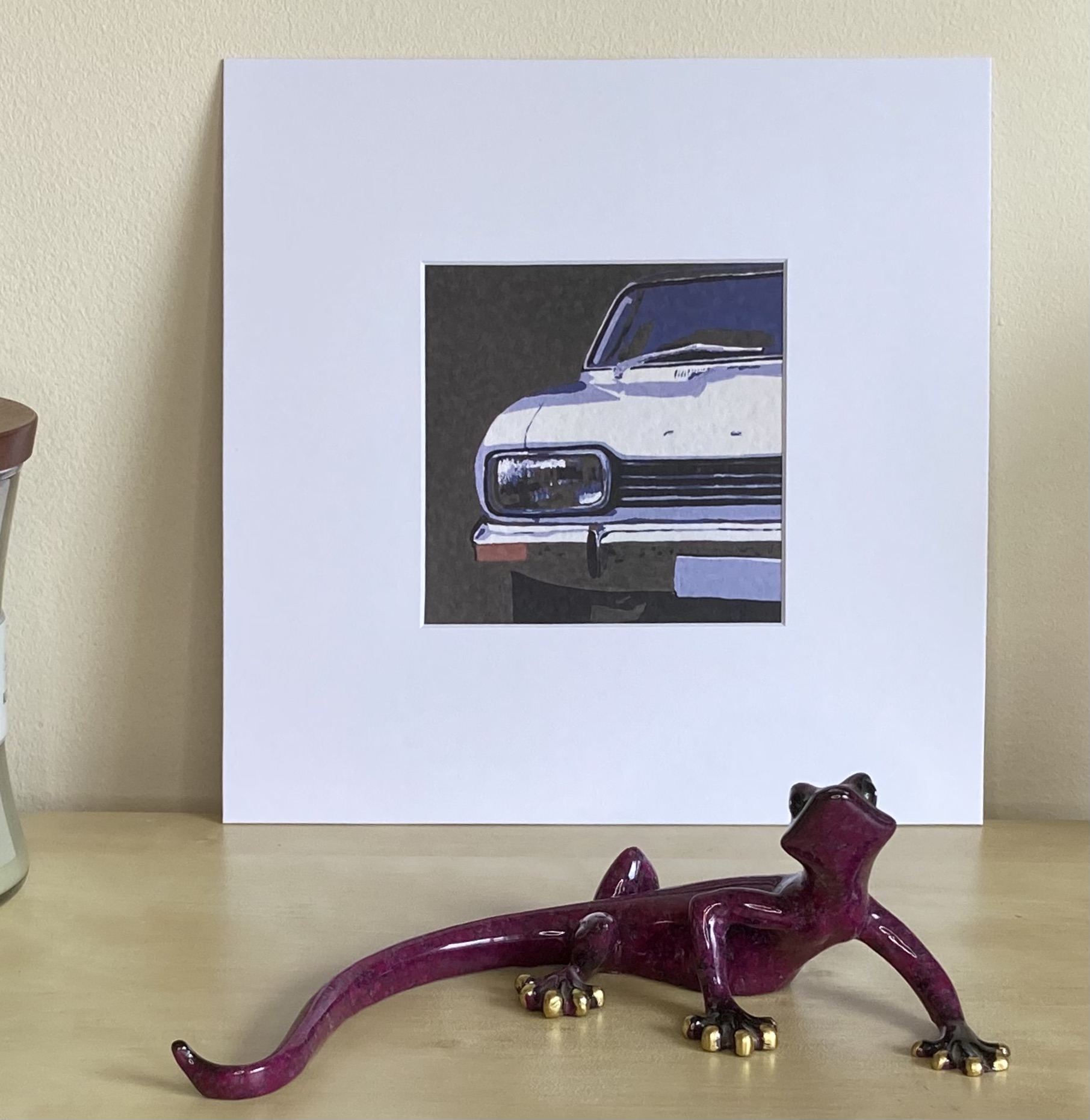 Ford Capri print from an acrylic painting by Louisa Hill