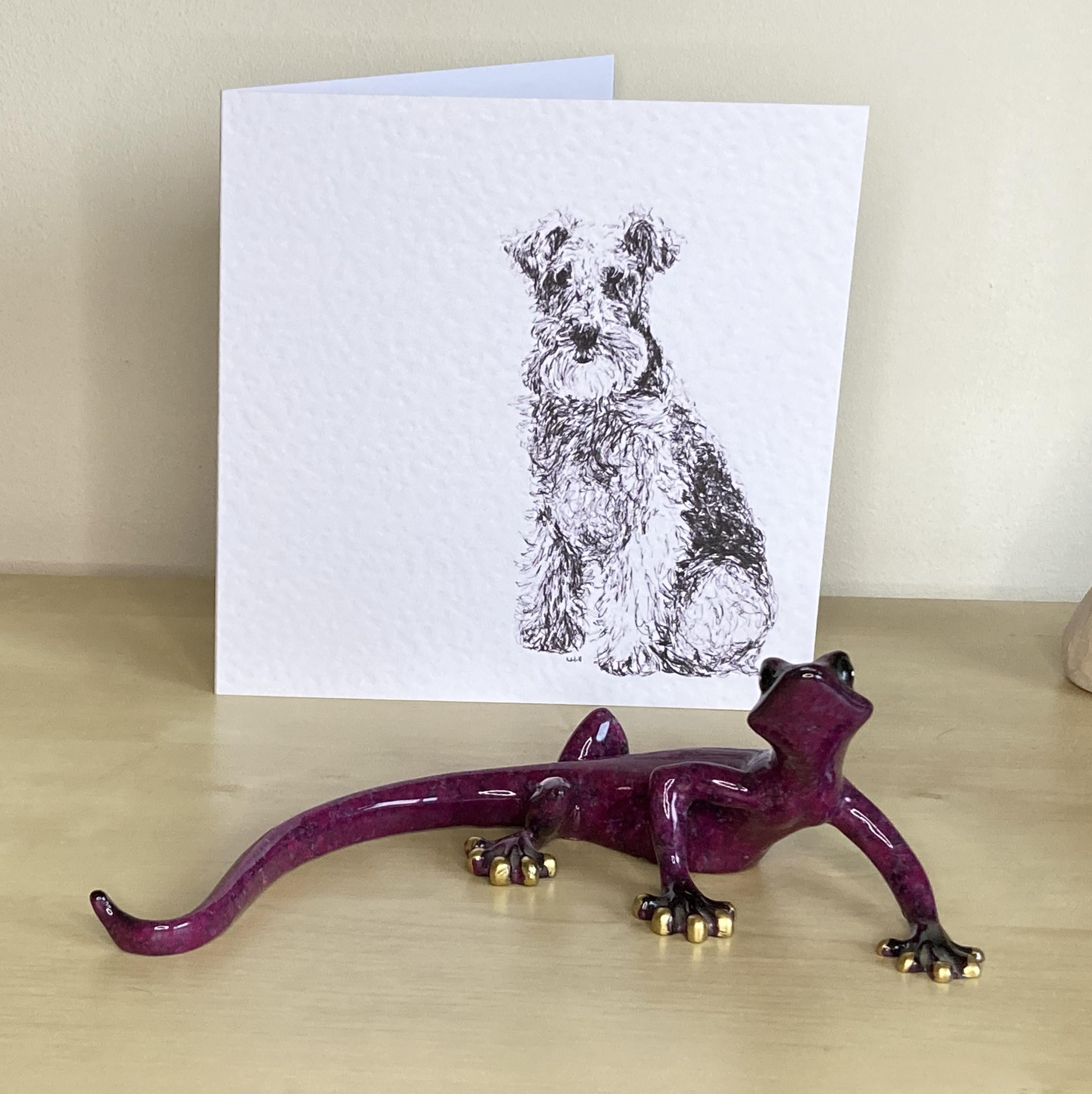 Lakeland Terrier 15cm greetings card by Louisa Hill