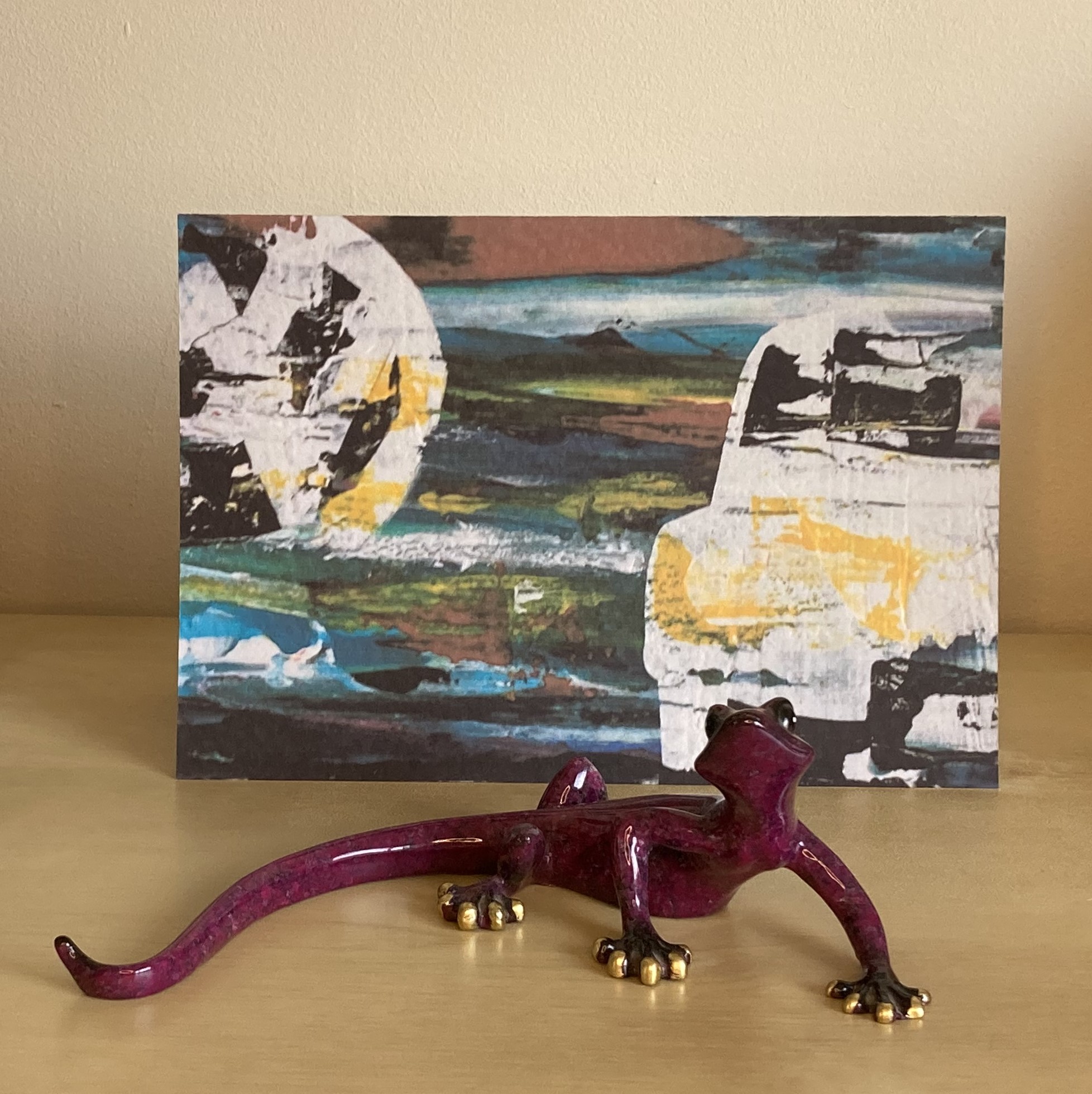 VW Beetle greetings card from an acrylic painting by Louisa Hill