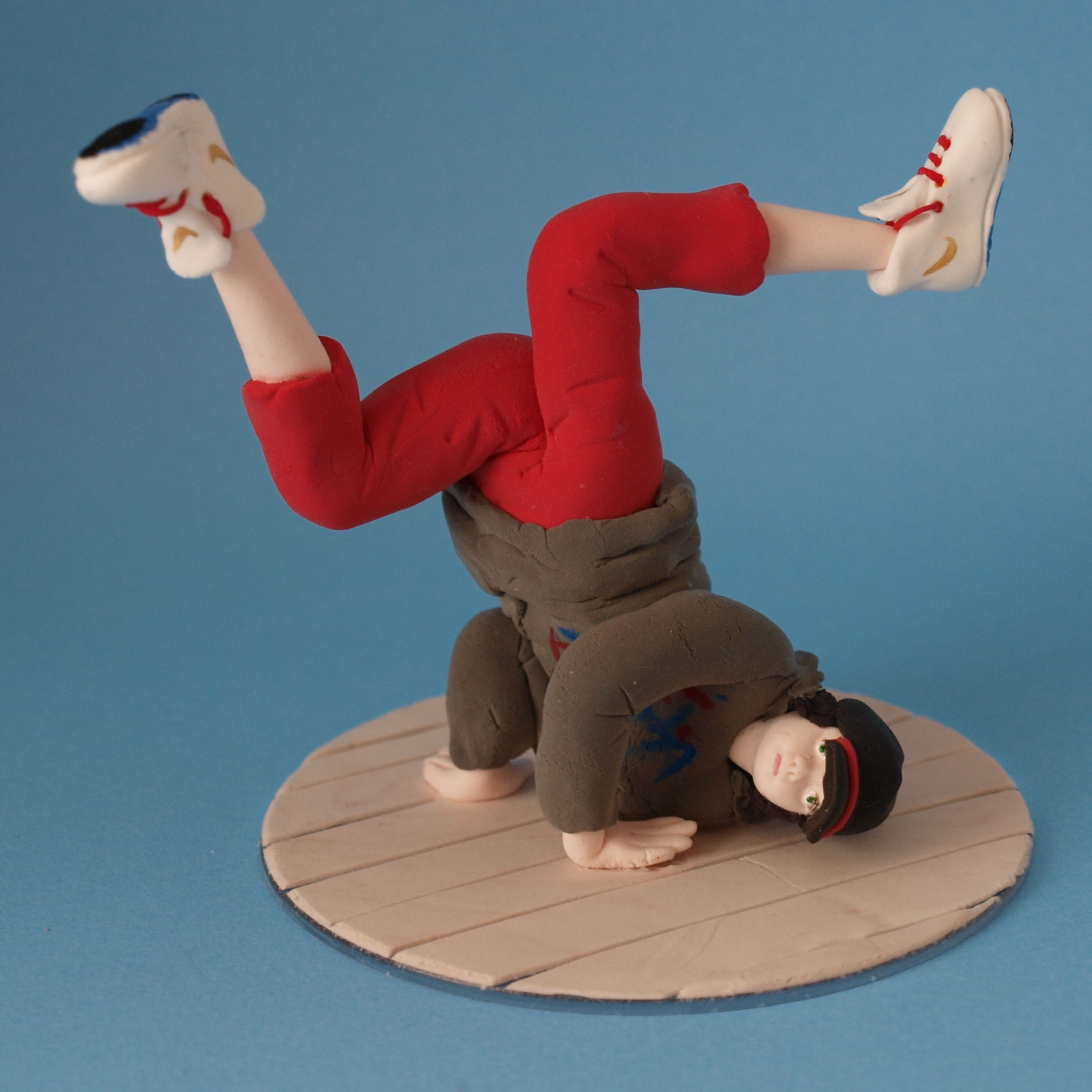 Break dancer birthday cake topper by Louisa Hill