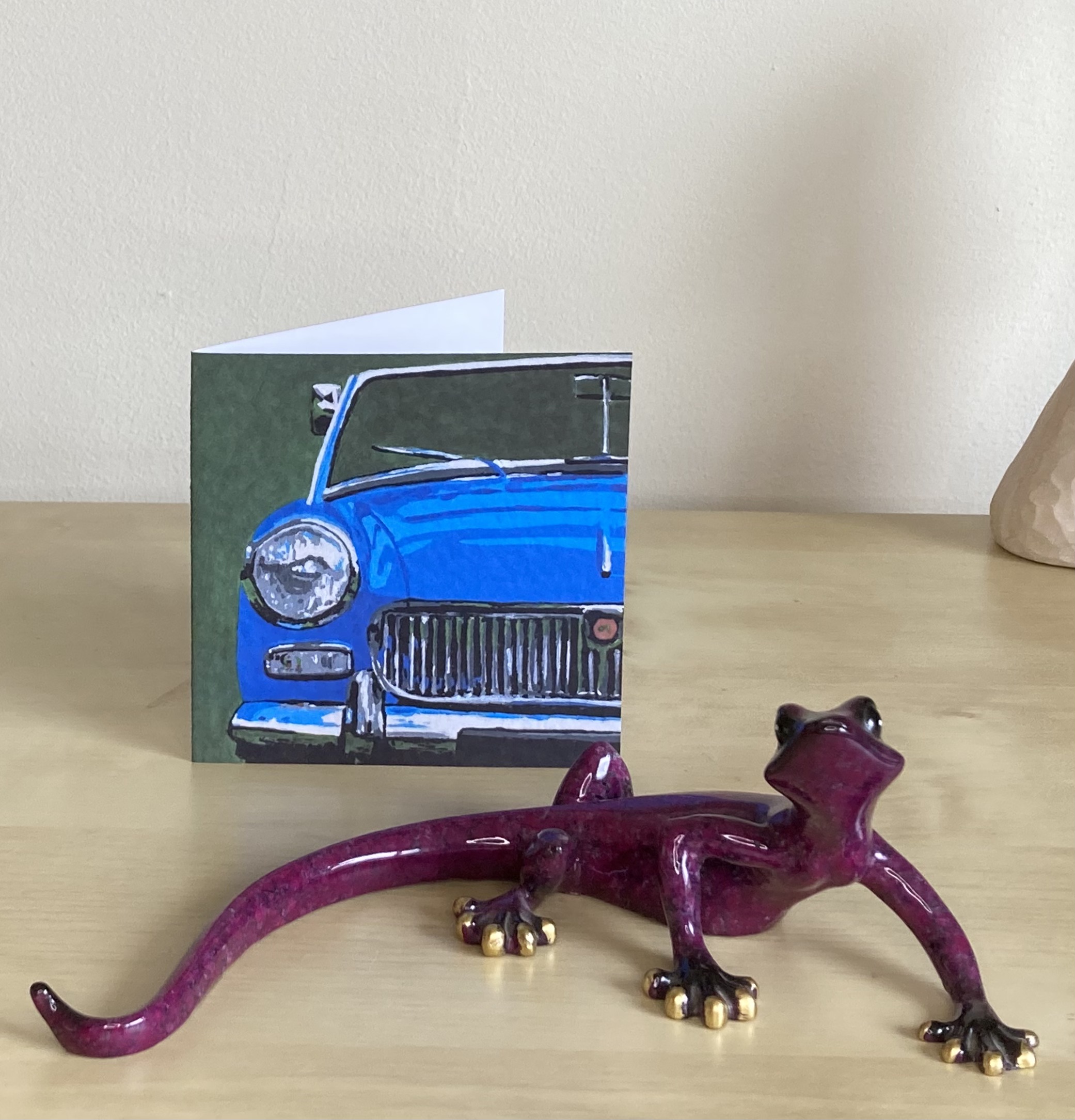 MG Midget greetings card from an acrylic painting by Louisa Hill