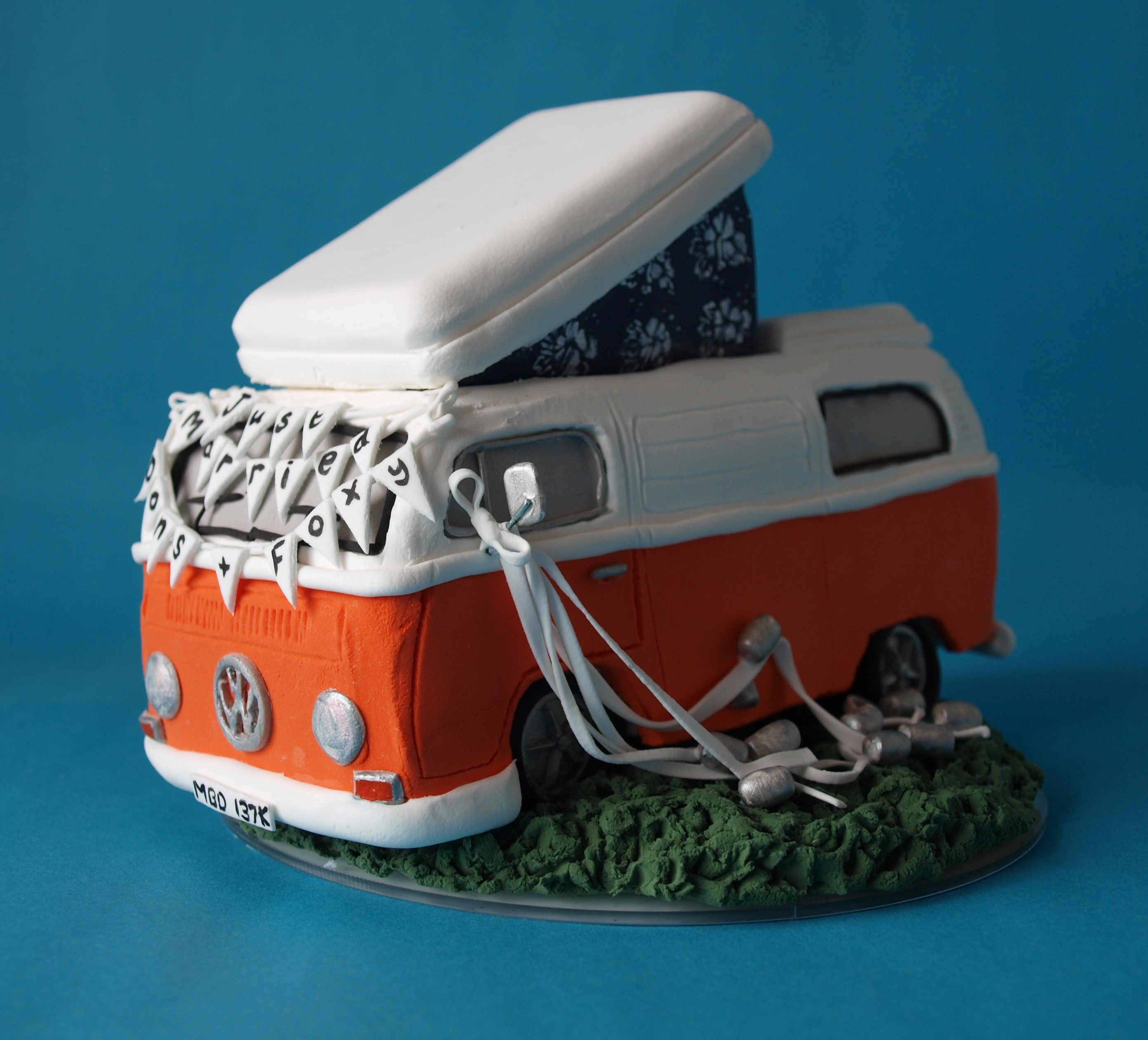 VW campervan wedding cake topper by Louisa Hill