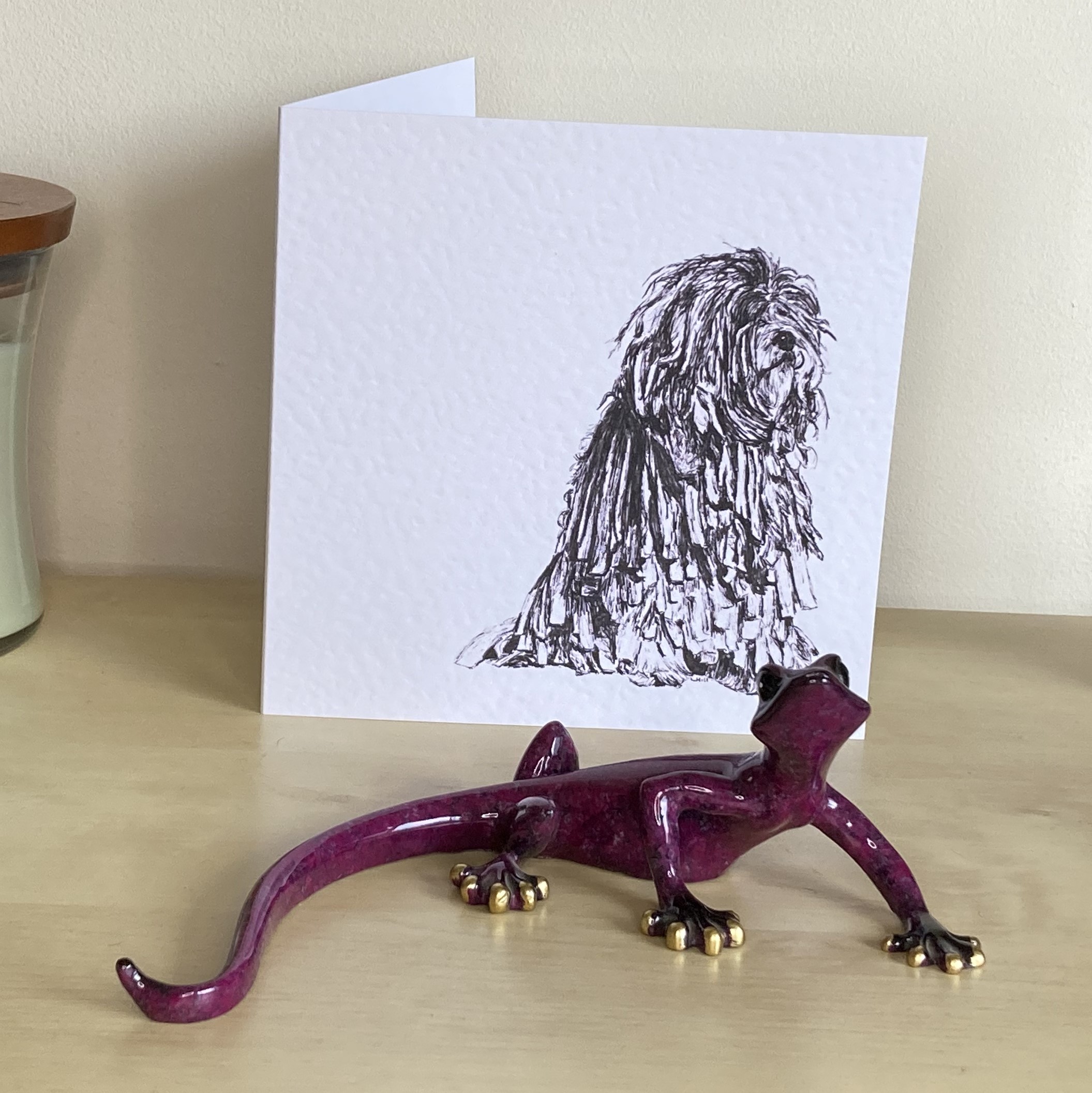 Bergamasco 15cm greetings card by Louisa Hill