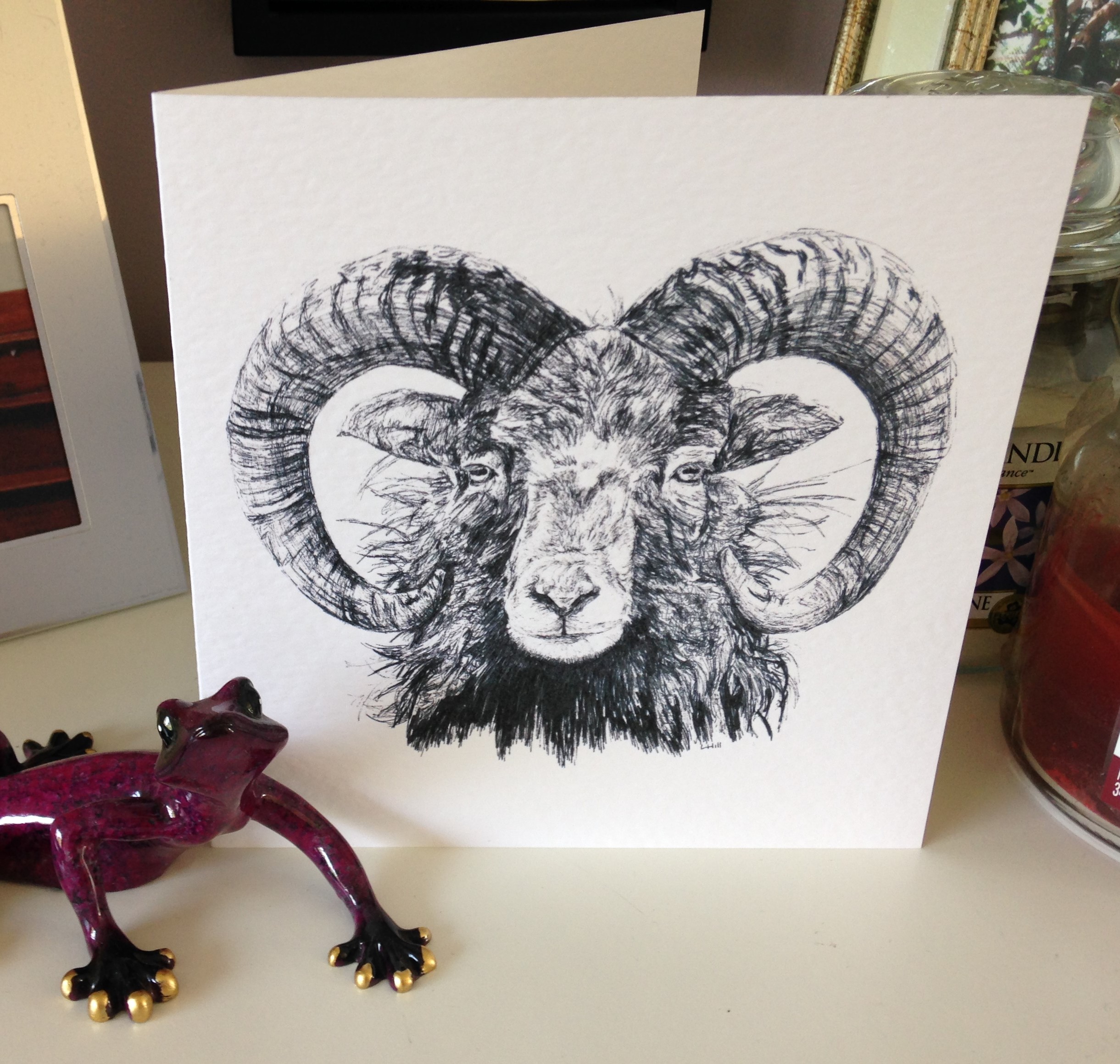 North Ronaldsay 15cm greetings card by Louisa Hill