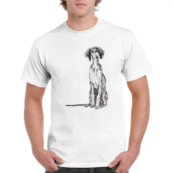 Saluki t-shirt by Louisa Hill