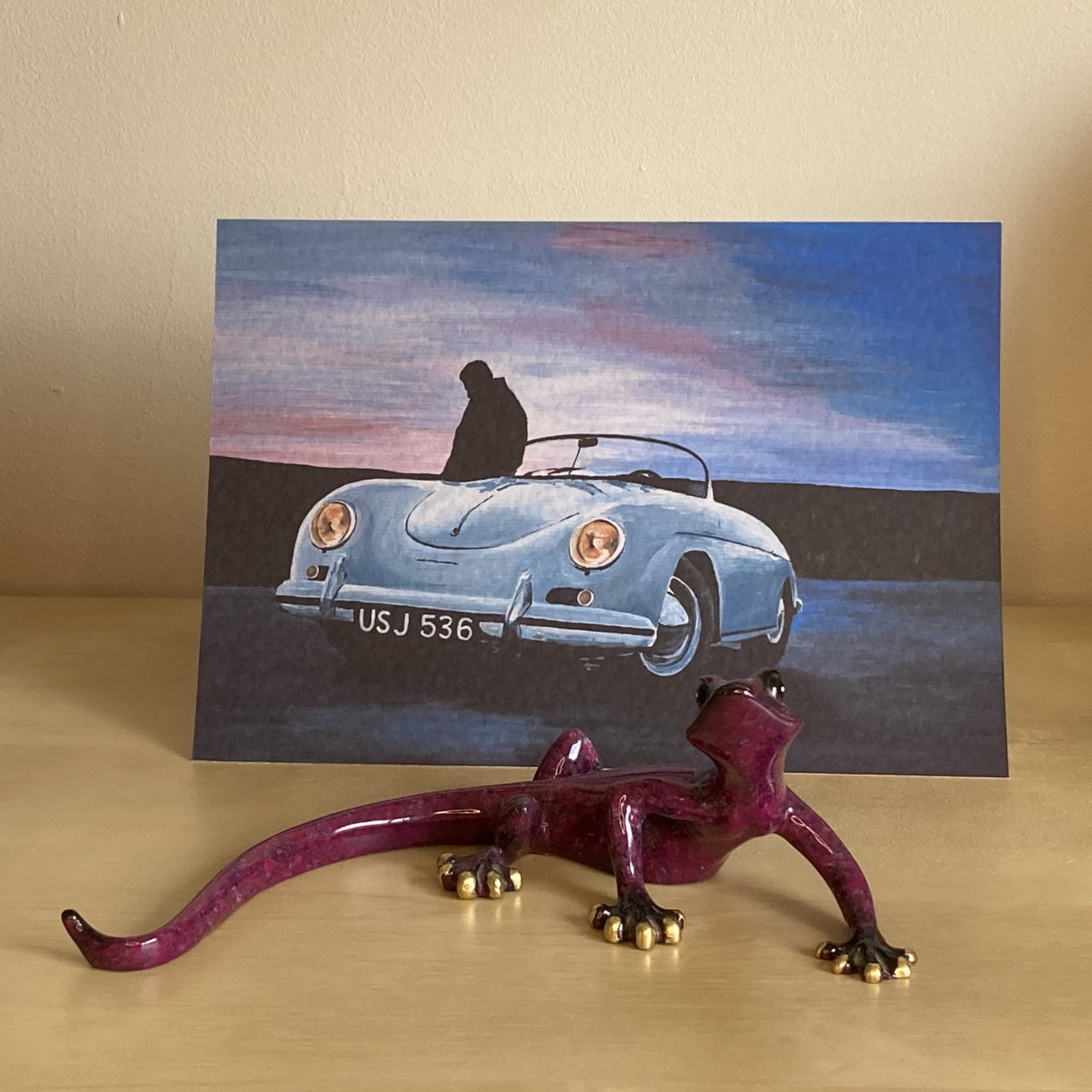 Porsche 365 greetings card from an acrylic painting by Louisa Hill