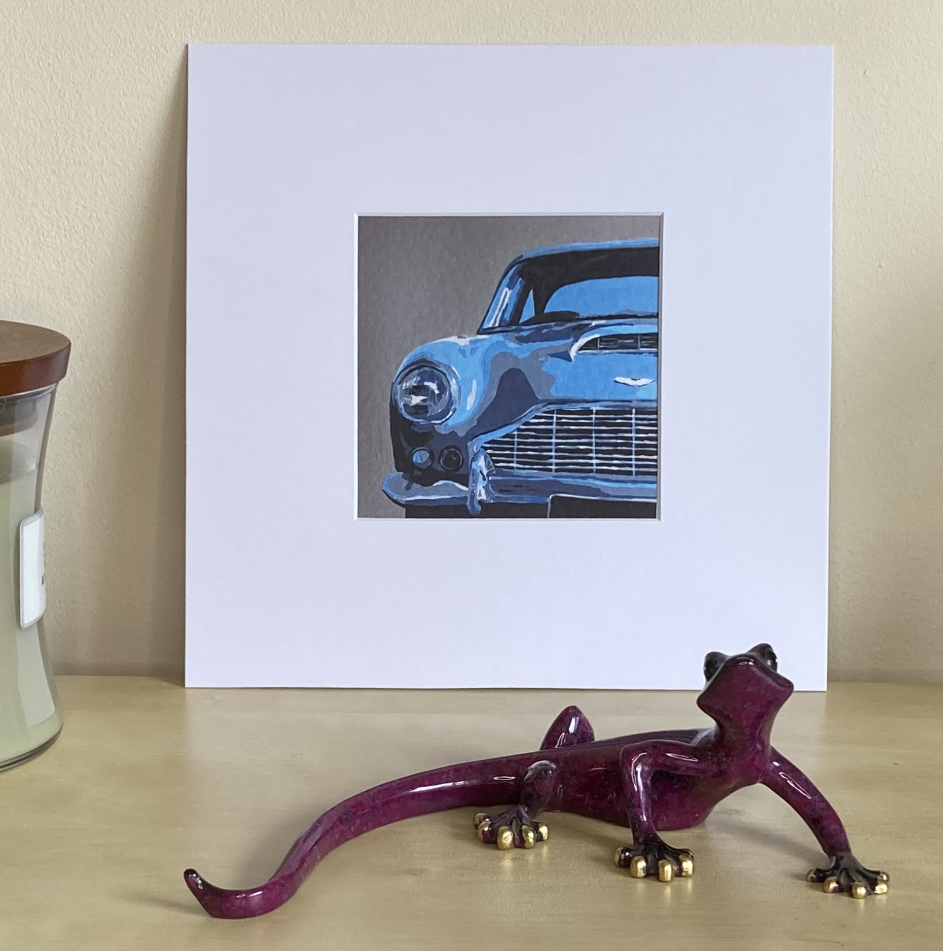 Aston Martin DB4 print from an acrylic painting by Louisa Hill