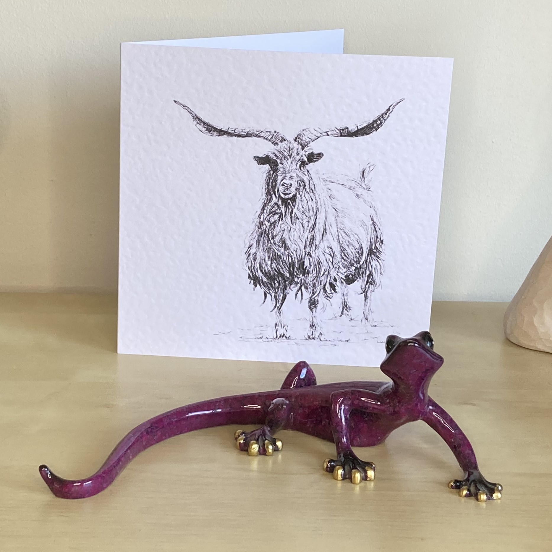 Cashmere 15cm greetings card by Louisa Hill