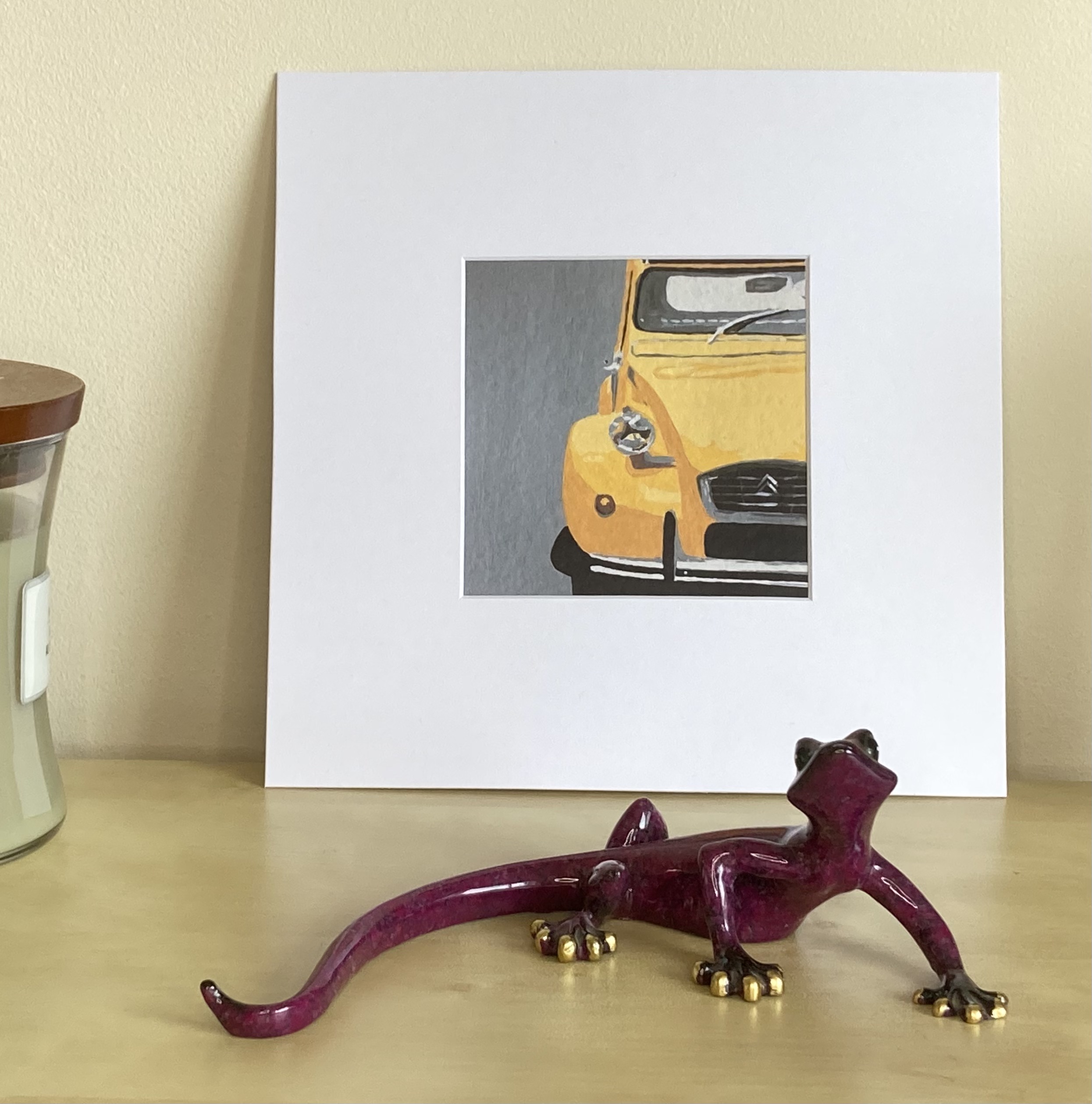 Citroen 2CV Print from an acrylic painting by Louisa Hill